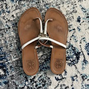 Tory Burch white sandals
